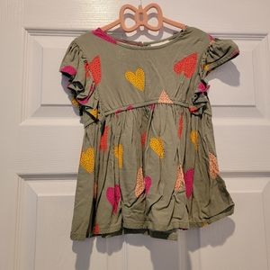 Cat & Jack 4T Girls Heart Valentine Shirt